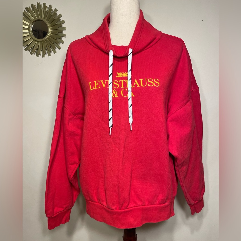 Levi’s Sadie Funnel Neck Sweatshirt in the color Red, Size - Small